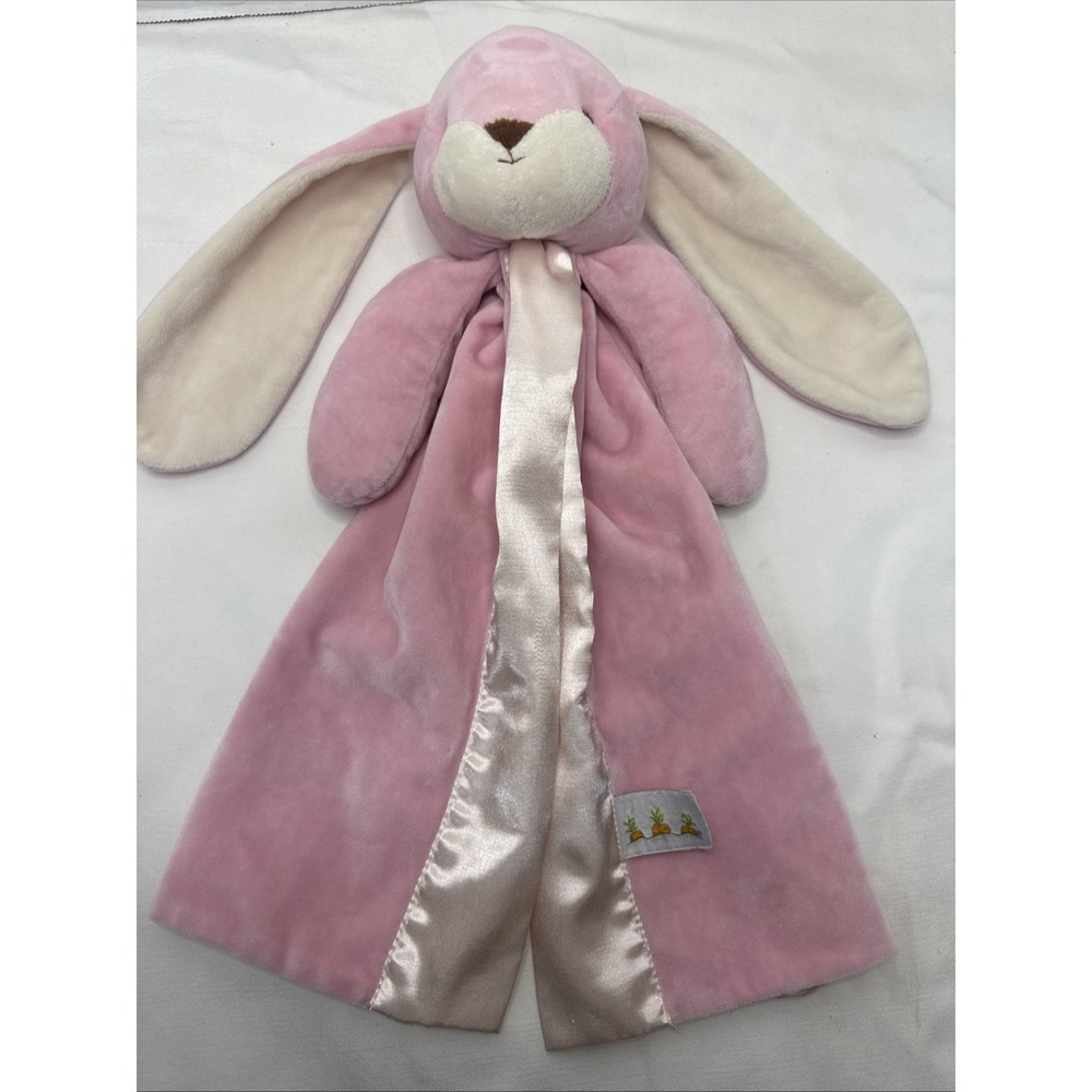 Bunnies by the Bay Pink Bunny Rabbit Fluffle Nibble Buddy Lovey Security Blanket